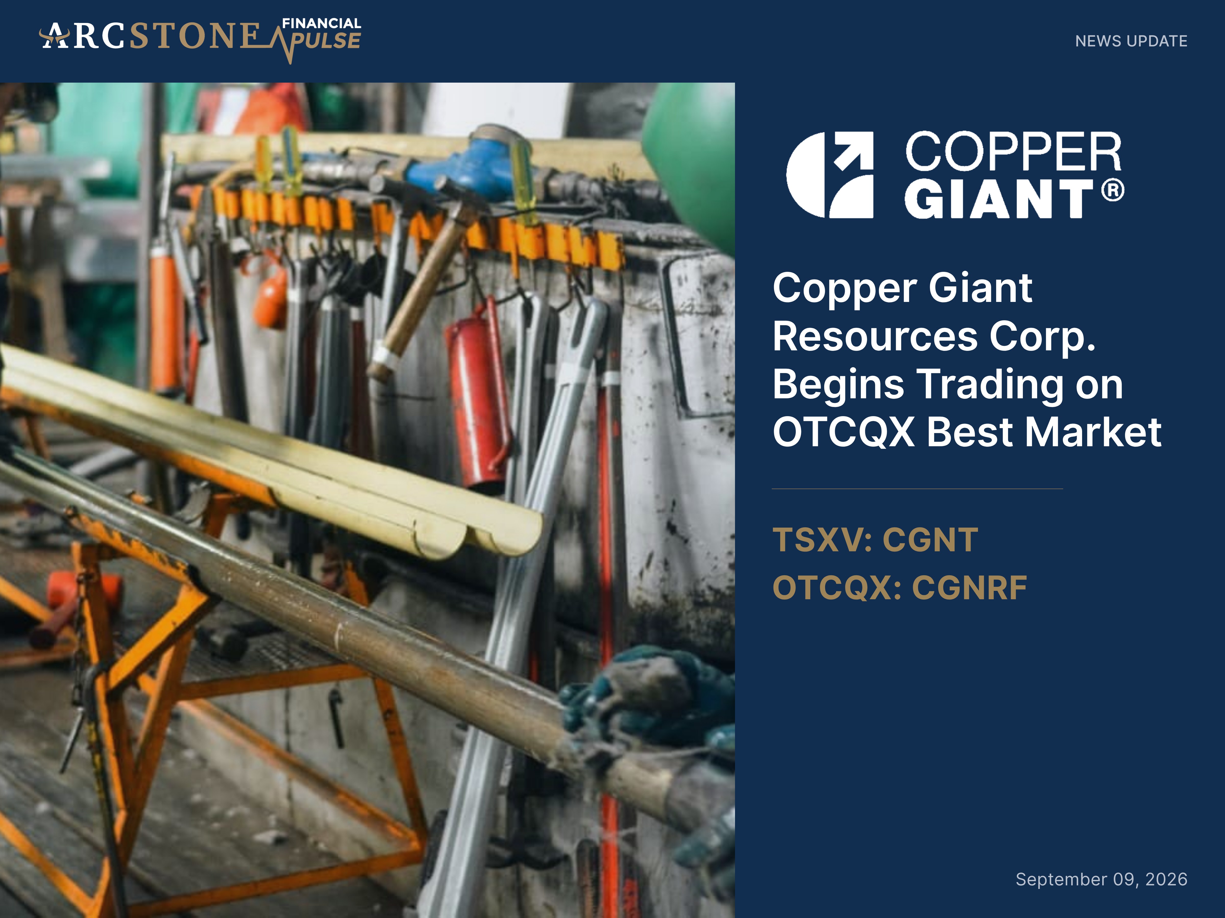 Copper Giant Resources Corp. Begins Trading on OTCQX Best Market